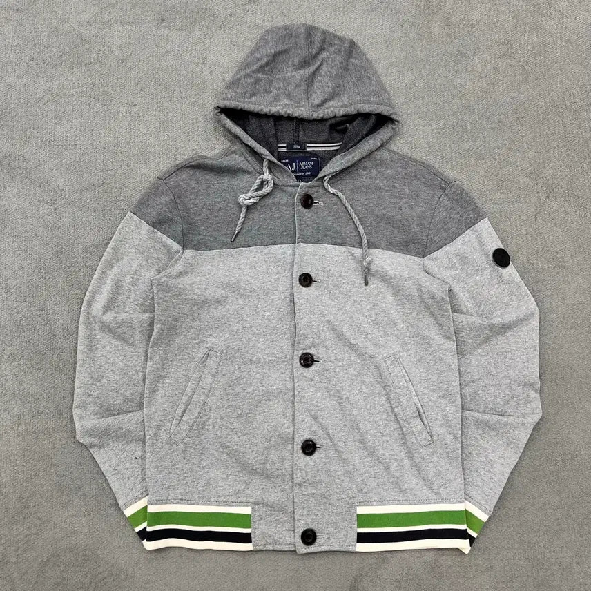 [BUNJANG] M Armani Jeans Cotton Hooded Zip-Up Jacket / M 아르마니 진스 코튼 후드집업 자켓