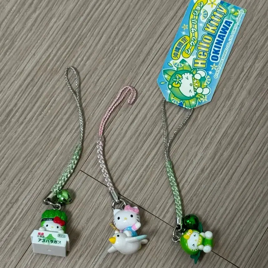 [BUNJANG] Sanrio Hello Kitty Strap Set (3 Types) / 산리오 헬로키티 스트랩 정품 3종 일괄 판매