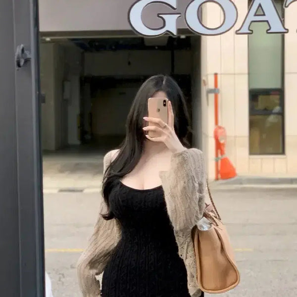 [BUNJANG] Long Dress Cardigan Set Bundle / 롱원피스 가디건 세트 일괄