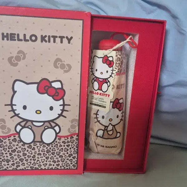 [BUNJANG] Hello Kitty Leopard Print Umbrella / 호피키티양우산 새상품