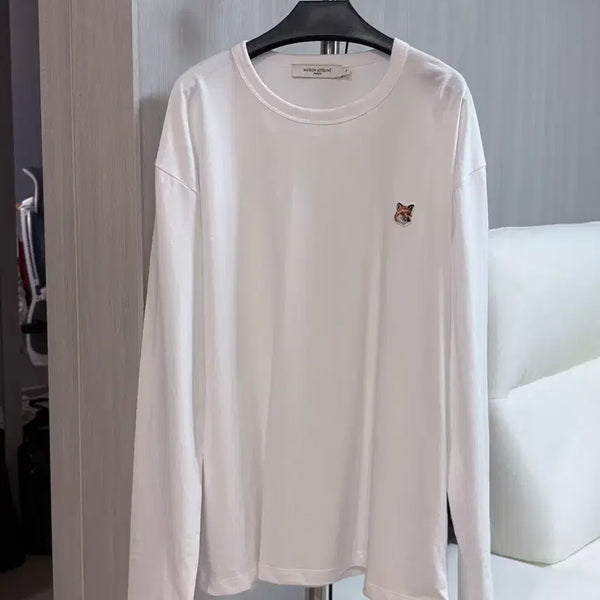 [BUNJANG] Maison Kitsuné Fox Head Long Sleeve T-Shirt White (M) / 메종키츠네 폭스헤드 긴팔티 M 화이트