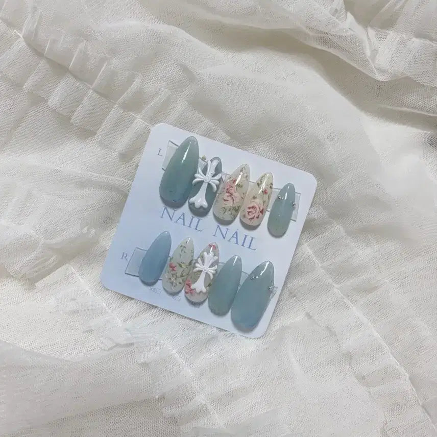 [BUNJANG] Chrome Hearts Flower Nail Tips / 크롬하츠플라워 네일팁