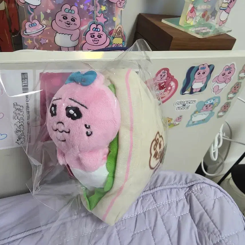 [BUNJANG] Oppanchyu Pancheu Tokki Sandwich Plush Keychain / 오빤쮸 빤쮸토끼 샌드위치 인형키링