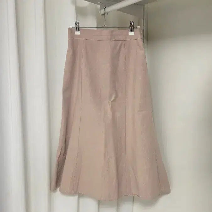 [BUNJANG] Beige Linen Mermaid Line Long Skirt / 베이지 린넨 롱 스커트 롱치마 인어치마 여름치마