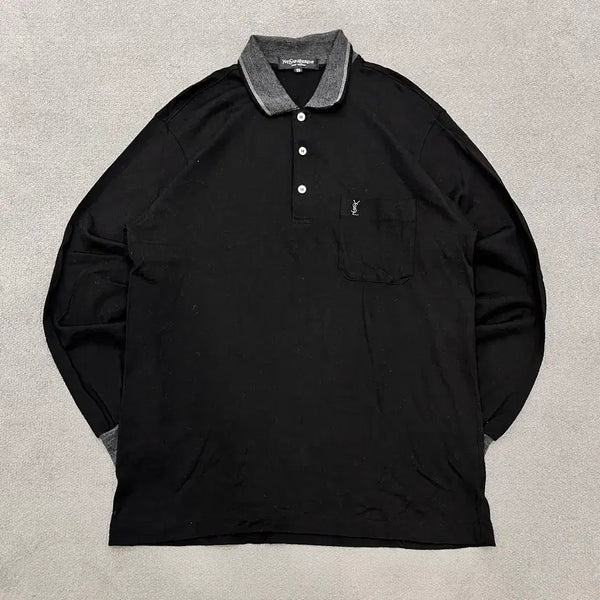 [BUNJANG] Saint Laurent Long Sleeve Collar T-Shirt / 95 입생로랑 롱슬리브 카라 티셔츠