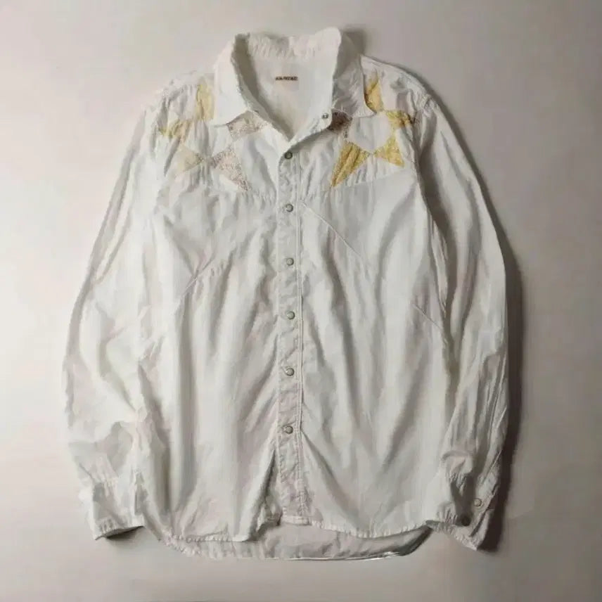 [BUNJANG] KAPITAL Star Flower Patchwork Cotton Western Shirt / KAPITAL 스타 플라워 웨스턴 패치워크 코튼 셔츠