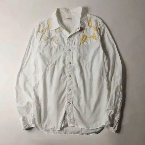 [BUNJANG] KAPITAL Star Flower Patchwork Cotton Western Shirt / KAPITAL 스타 플라워 웨스턴 패치워크 코튼 셔츠