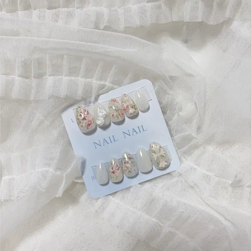[BUNJANG] Chrome Hearts Flower Nail Tips / 크롬하츠 플라워 네일팁