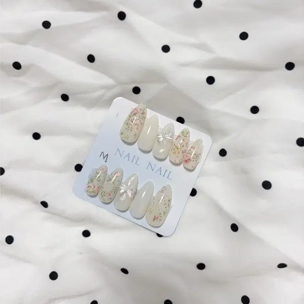 [BUNJANG] Handmade Flower Nail Tips / 플라워 네일팁