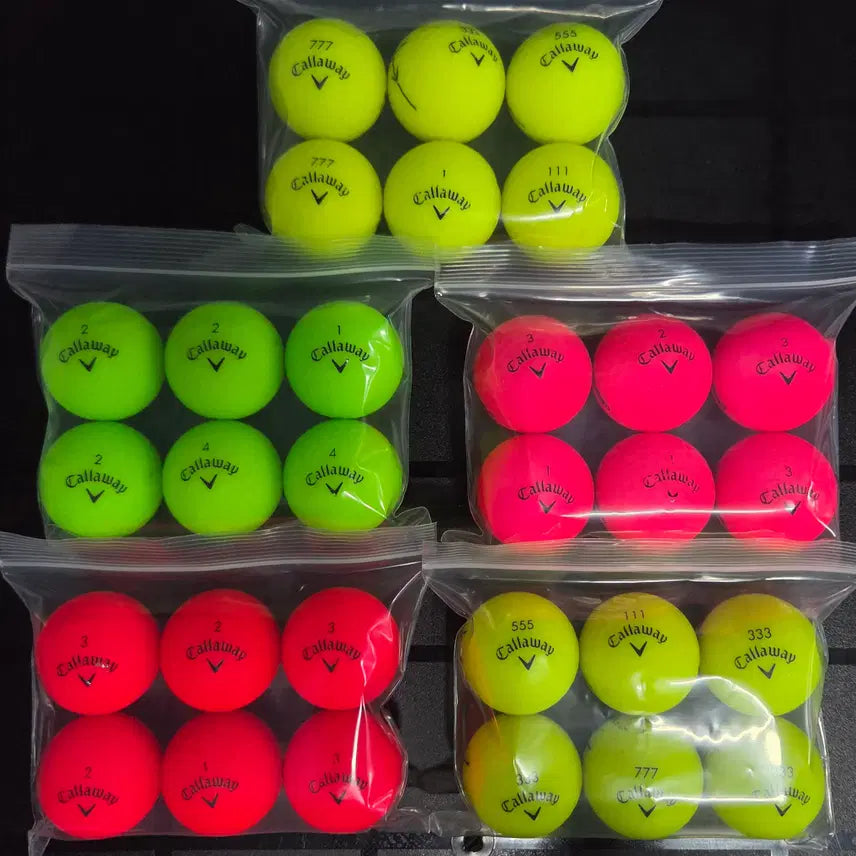 [BUNJANG] Callaway A-Grade Matte Color Used Golf Balls - 30 Balls / 캘러웨이 A급 무광 컬러 로스트볼 30구 중고골프공