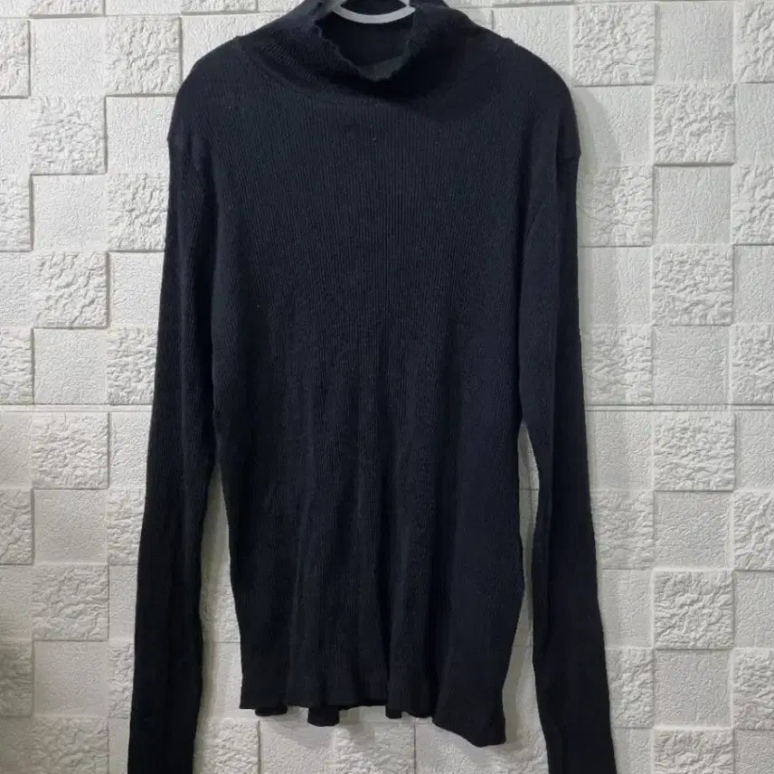 [BUNJANG] Songzio 100G Black Turtleneck Knit / 블랙 터틀넥 니트 (송지오 100호 골지 검정)