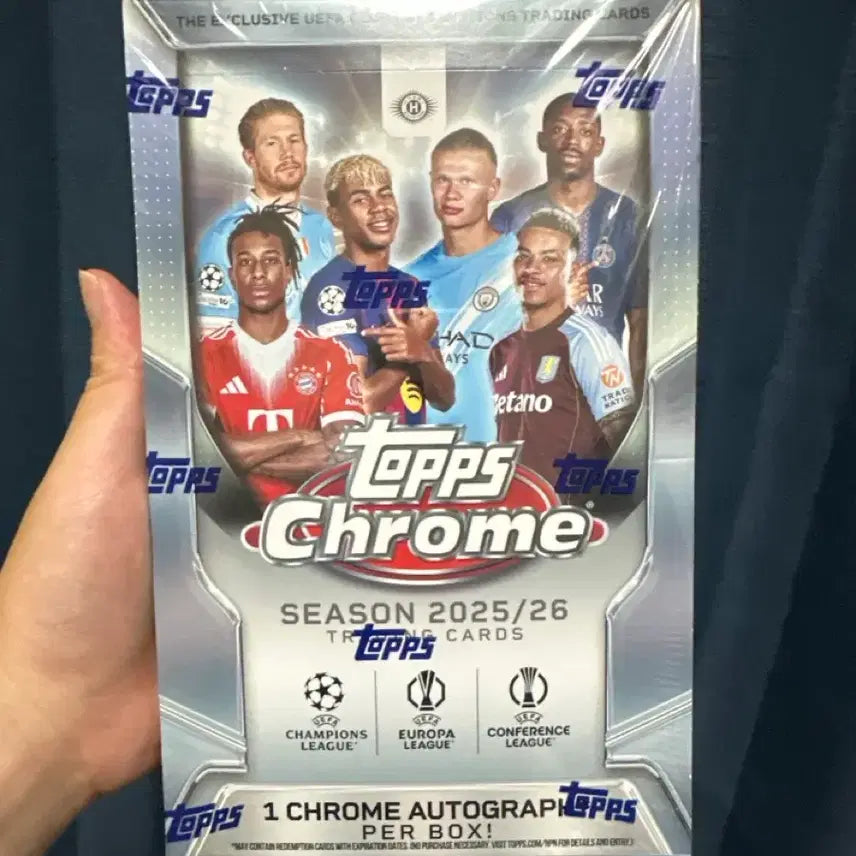 [BUNJANG] 2025-26 Topps Chrome UEFA Club Competitions Soccer Hobby Box / 2025-26 탑스 크롬 UEFA 클럽 컴피티션즈 사커 하비 박스