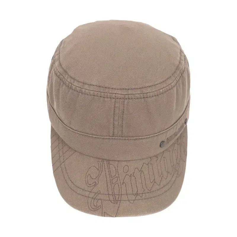 [BUNJANG] BUCKAROO Khaki Lettering Embroidery Military Cap / 버커루 카키 레터링 자수 군모 캡