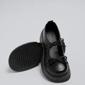 [BUNJANG] Ribbon Platform Chunky Shoes Flat Loafers / (시착상품)리본 플랫폼 통굽슈즈 플랫로퍼 240