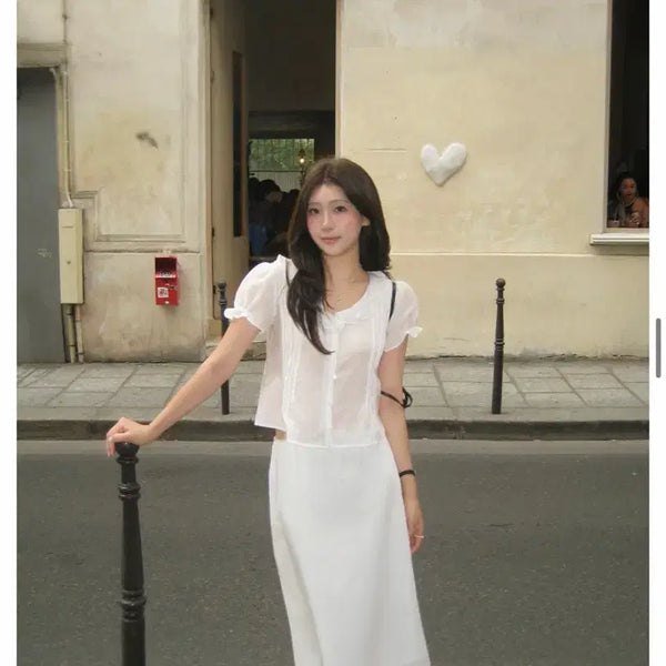 [BUNJANG] Ondemin Midi Skirt Ivory / (새상품)온드민 미디스커트 아이보리