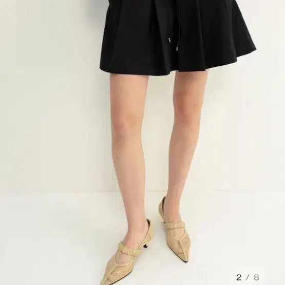 [BUNJANG] ORR Pinched Flare Shorts Black M / [ORR 오르]핀턱 플레어 쇼츠 블랙 M