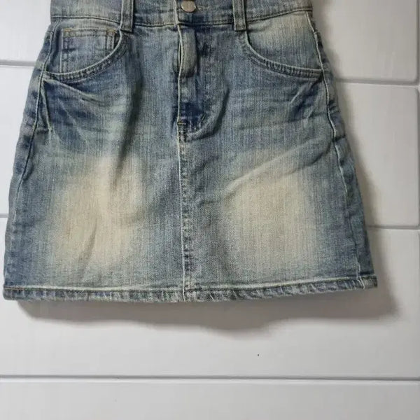 [BUNJANG] Vintage Washed Denim Mini Skirt - Size S / 청치마 빈티지 워싱 데님 스커트S