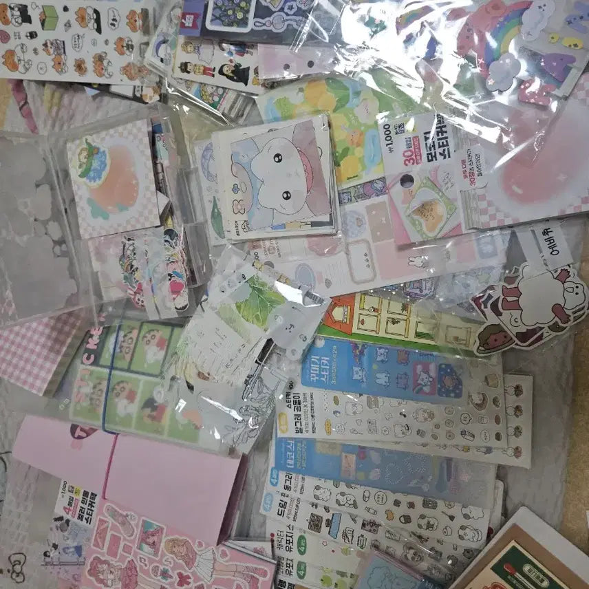 [BUNJANG] Sticker, Masking Tape, Mojo Paper, Tteokmae Bundle Set / 스티커/마테/모조지/떡매 처분 일괄 판매(무배)