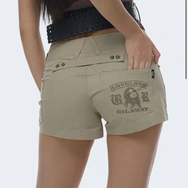 [BUNJANG] GILLIA ARCHIVE Napoleon Side Zip Shorts - Beige / 길라아카이브 NAPOLEON SIDE ZIP SHORTS_BEIGE
