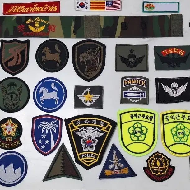 [BUNJANG] Army, Navy, Air Force Unit Patch Collection (41 Pieces) / 취미 수집 육군 해군 공군 부대 패치 마크 41개