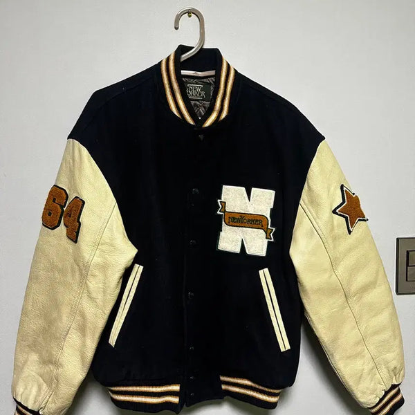 [BUNJANG] Black and White Stadium Jumper / 블랙 앤 화이트 스타디움 점퍼