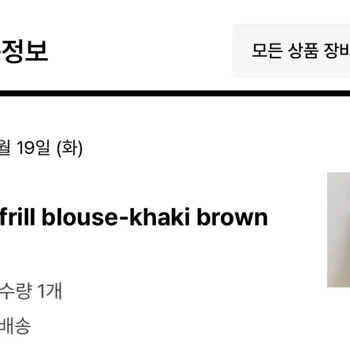 [BUNJANG] Ring Seoul Pintuck Frill Blouse - Khaki Brown / 링서울 핀턱 프릴 블라우스 카키 브라운