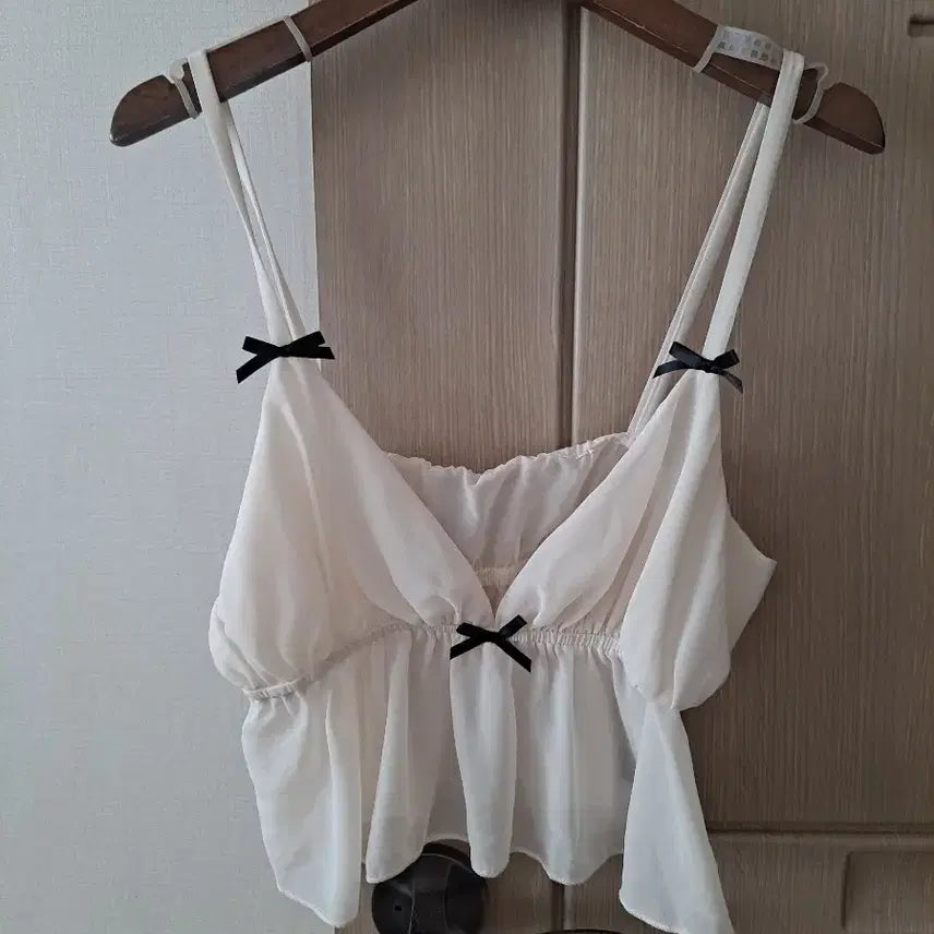 [BUNJANG] CIDER Chiffon Crop Top / CIDER 쉬폰 크롭탑