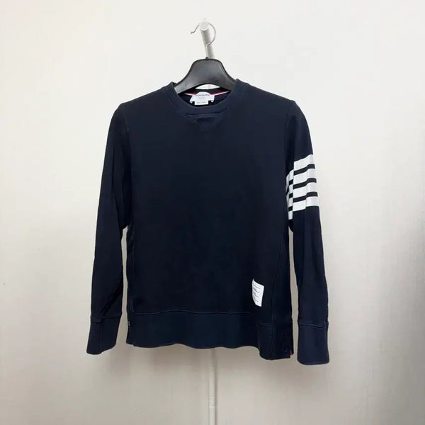 [BUNJANG] Thom Browne Signature Stripe Sweatshirt Navy / [정품/4] 톰브라운 사선완장 맨투맨