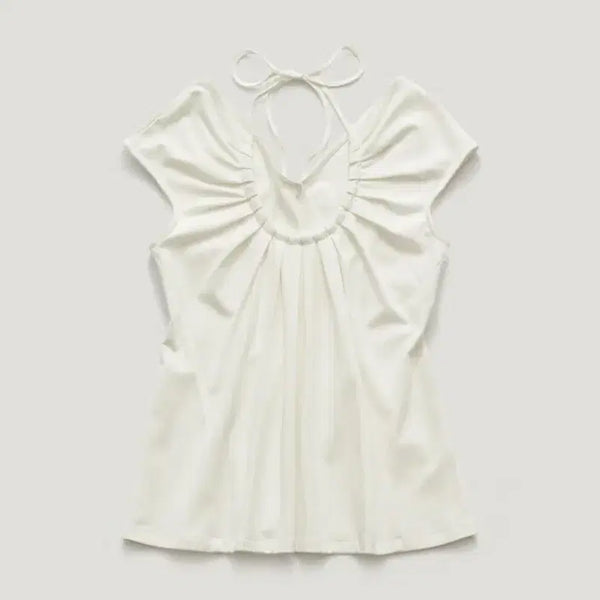 [BUNJANG] Parvéng Breeze Halter Shirring Blouse White / 파르벵 브리즈 홀터 셔링 블라우스 화이트