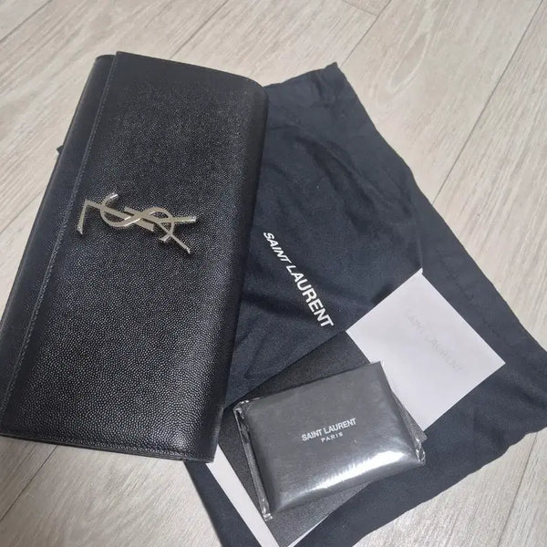 [BUNJANG] Yves Saint Laurent YSL Black Clutch Bag / 입생로랑 YSL 클러치 블랙