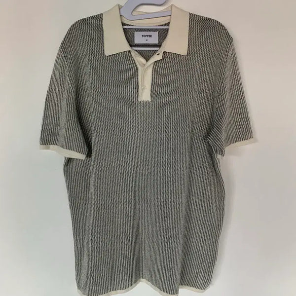 [BUNJANG] TOPI Half Sleeve Collar T-shirt (M) / 토피 반팔 카라티 M