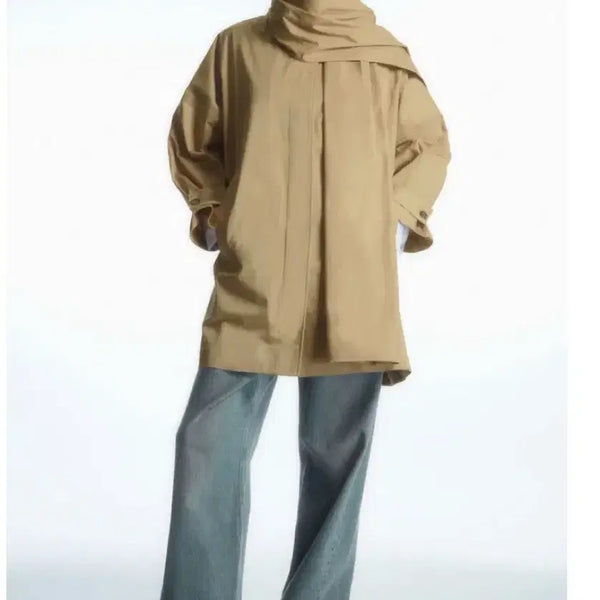 [BUNJANG] COS Oversized Trench Coat with Detachable Scarf / Cos 코스 오버핏 머플러 트렌치코트 S