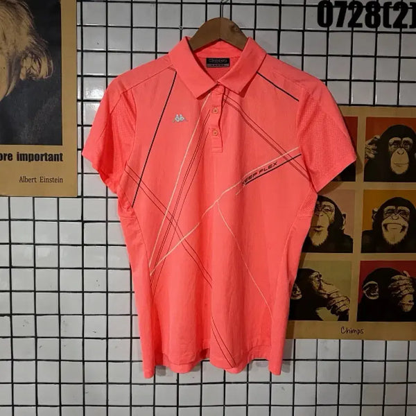 [BUNJANG] Kappa Women's Short Sleeve Polo Shirt Pink L / 카파 반팔 카라티 핑크 L 0728