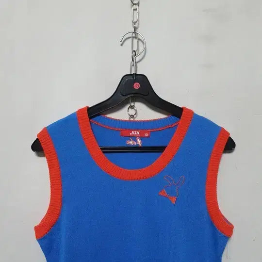[BUNJANG] JDX Women's Spring/Summer Golf Knit Vest Blue / 0030) JDX 여성 춘하 골프 니트조끼 90