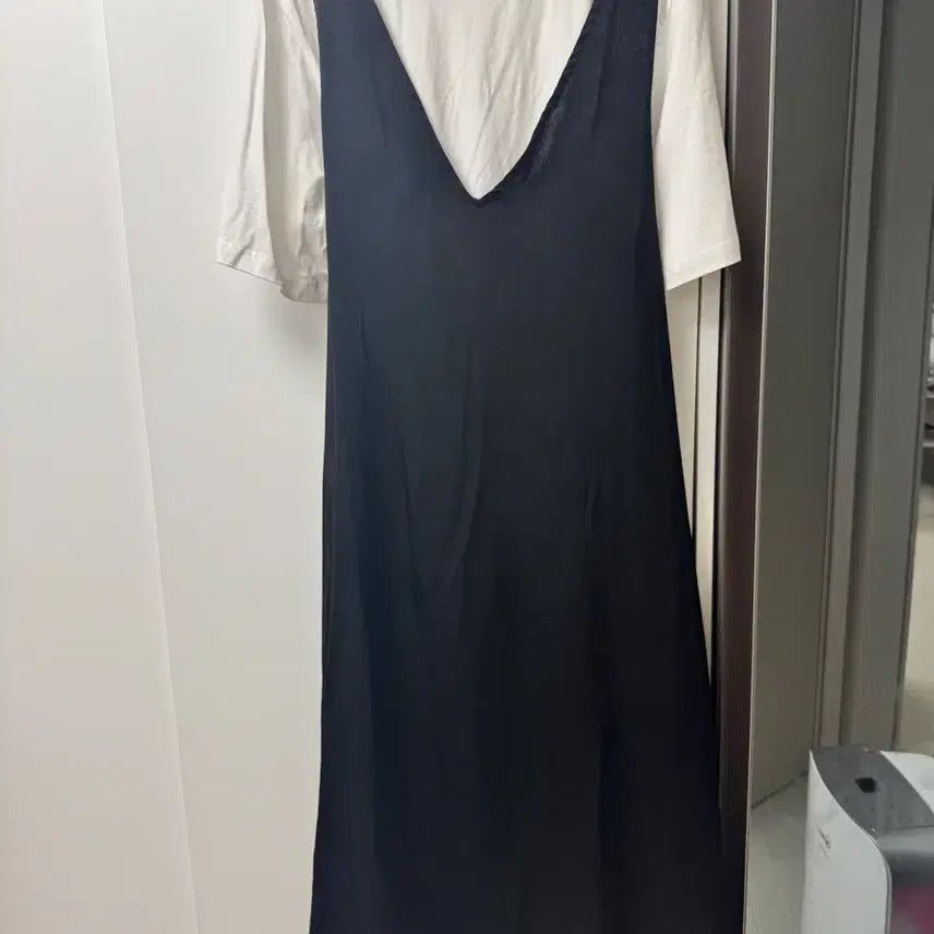 [BUNJANG] Layered Satin Long Dress / 자리 롱원피스 L