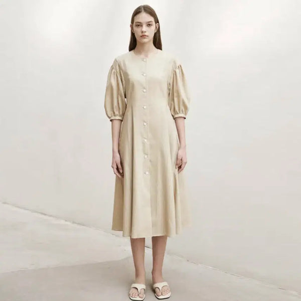[BUNJANG] AVA MOLLI Linen Puff A-Line Dress / 아바몰리(AVA MOLLI) 린넨 퍼프 A라인 원피스 55