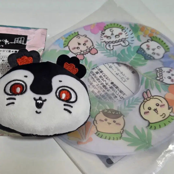 [BUNJANG] Chiikawa Siren's Secret of Mermaid Island Okko Badge Tube Keychain / 치이카와 인어섬의 비밀 노벨티 특전 오카오 뱃지 튜브 키링 세이렌