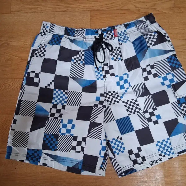 [BUNJANG] Men's Checkered Shorts with Elastic Waistband / 반바지 허리고무줄 있습니다 운동등 편하게 입부세요 5000