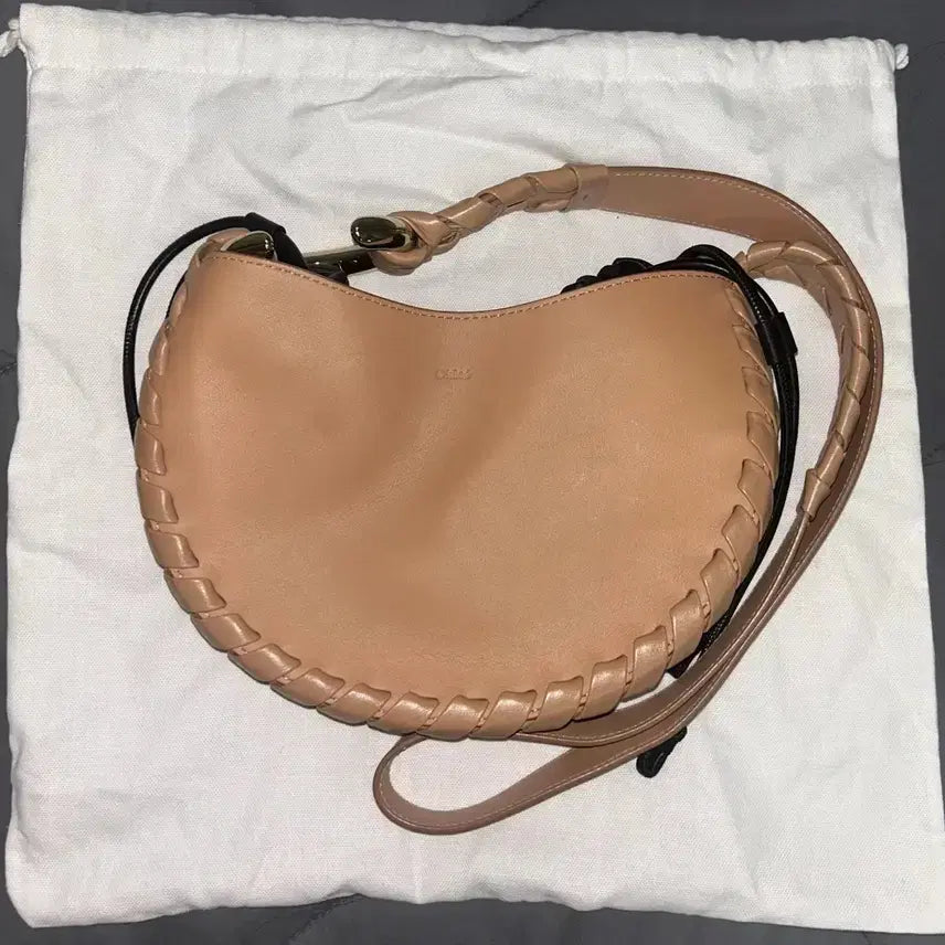[BUNJANG] Chloé Marcie Small Hobo Bag Light Tan Leather / 끌로에 메이트 스몰 호보 백