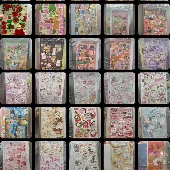 [BUNJANG] K-Decor Sticker Bundle Set - 47 Sheets / 12만->7만 ) 다꾸 스티커 47장 일괄 처분
