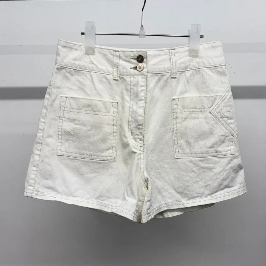 [BUNJANG] LUCKY CHOUETTE White Denim Shorts Size 36 / 럭키슈에뜨 화이트 데님 쇼츠 반바지 36사이즈