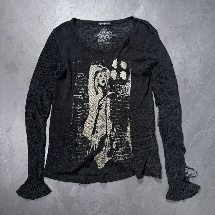 [BUNJANG] Hysteric Glamour Courtney Love See-through Grunge Knit / 히스테릭글래머 코트니러브 시스루 그런지 니트