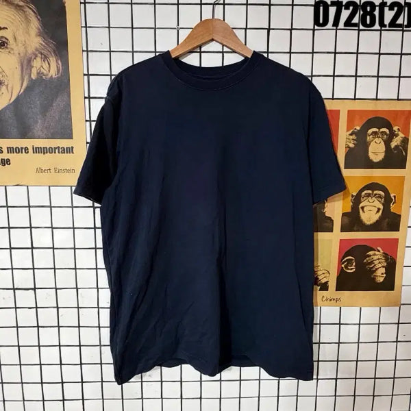 [BUNJANG] New Era Basic Plain Short Sleeve T-Shirt Navy XL / 뉴에라 기본 무지 반팔 티셔츠 네이비 XL 0728