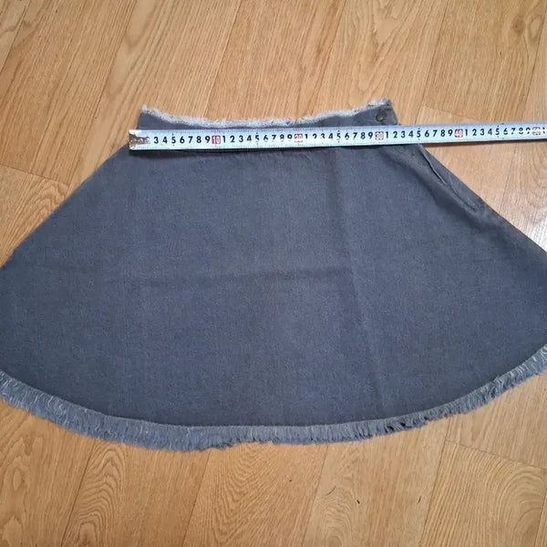 [BUNJANG] A-Line Denim Mini Skirt with Raw Hem / 청치마 예쁜니다 편하게 보세요 2000