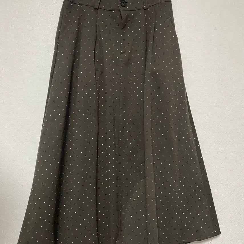 [BUNJANG] Polka Dot Pattern Flare Long Skirt / 도트 패턴 플레어 스커트