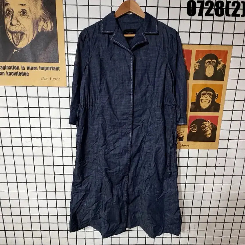[BUNJANG] KERISNOTE Blue Denim Long Shirt Dress / 케리스노트 청 데님 롱 셔츠 원피스 66 0728
