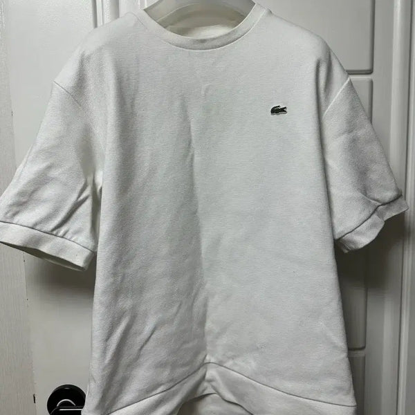 [BUNJANG] Lacoste Relaxed Fit White Short Sleeve T-Shirt / 라코스테 릴렉스핏 흰색 반팔 티셔츠
