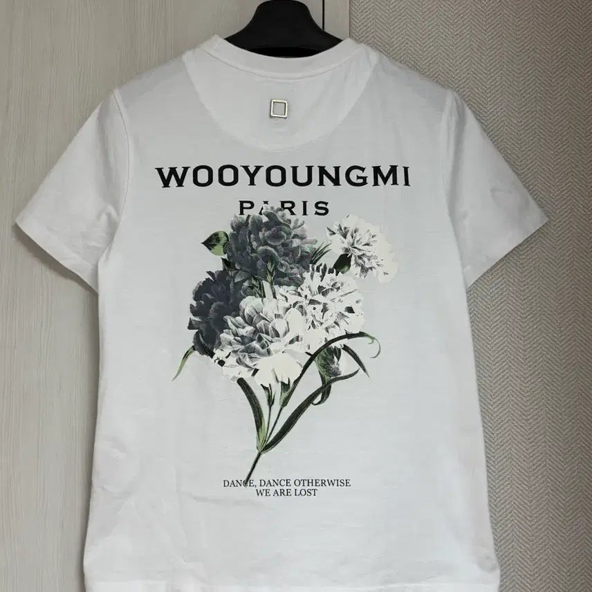[BUNJANG] Wooyoungmi 21SS Flower Short Sleeve T-Shirt White / (36) 21ss 우영미 플라워 반팔 티셔츠 화이트