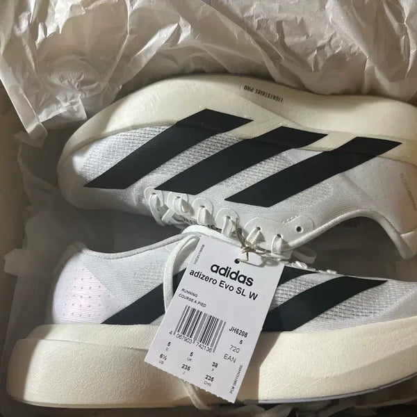 [BUNJANG] Adidas Adizero EVO SL W Running Shoes White / 아디다스 아디제로 에보 SL W 러닝화 화이트