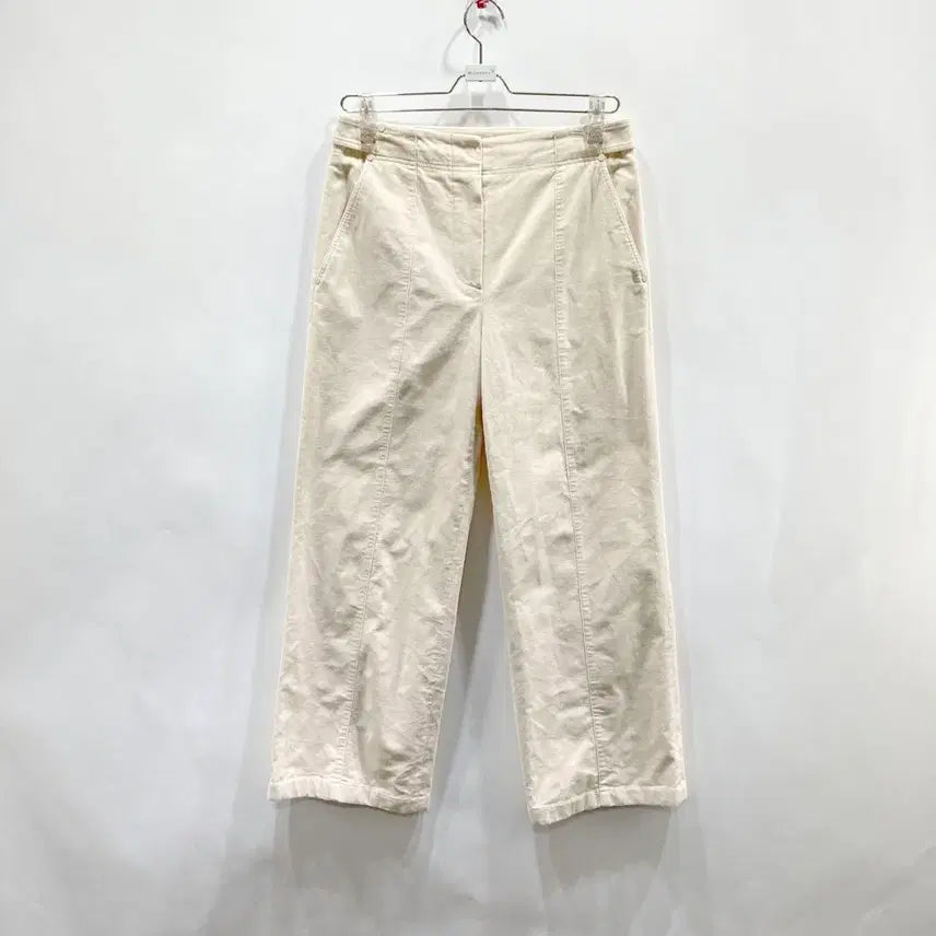 [BUNJANG] KUHO Corduroy Wide Pants Beige Size 64 / 구호 코듀로이 와이드 팬츠 베이지 64